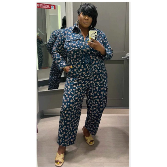 Future Collective Jenny K Lopez Long Sleeve Boilersuit Jumpsuit Sz 17 Plus NWT - Picture 1 of 9